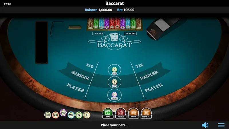 Live Baccarat Gameplay Screenshot